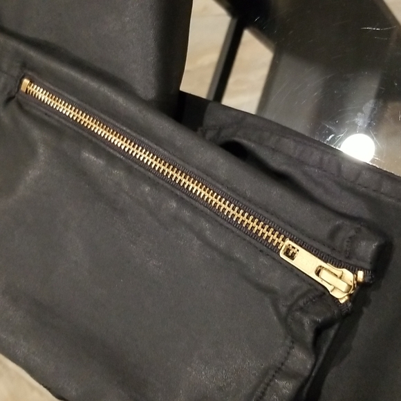 Mother Crop zip Muse coated jeans - Picture 4 of 7